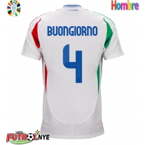 Camiseta Italia Alessandro Buongiorno #4 Visitante Equipación Eurocopa 2024 manga corta